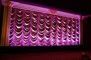 Waterfall Cinema Curtain, Roxy Cinema, Mirimar, New Zealand